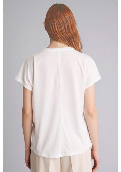 Defacto Bisiklet Yaka Çiçekli Ekru Kadın T-shirt G8804ax/er105 Ekru