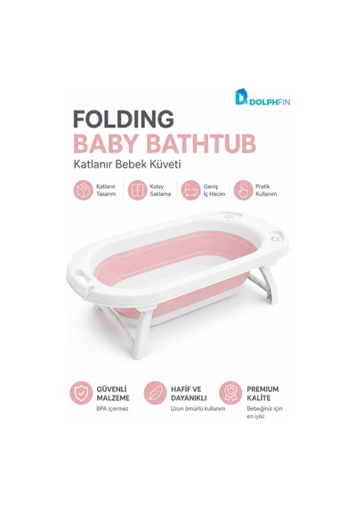 Katlanır Küvet Ev Mutfak Banyo Pratik Kullanım Bebek Küveti