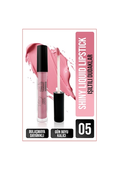 New Well Make Up Station Shiny Liquid Lipstick Ruj 05