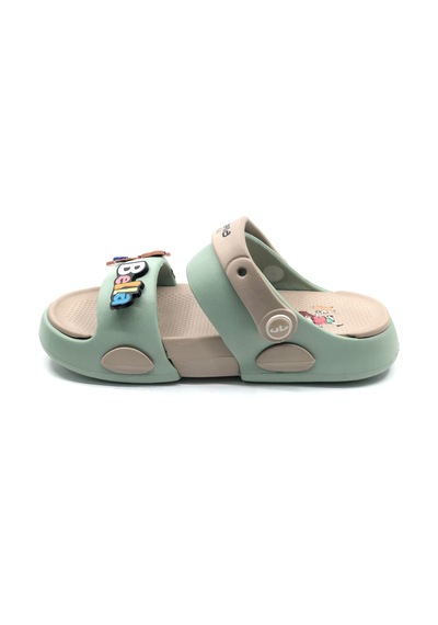 Kocamanlar E482 Hafif Rahat Taban Okul Kreş Havuz Günlük Unisex Çocuk Terlik Yeşil