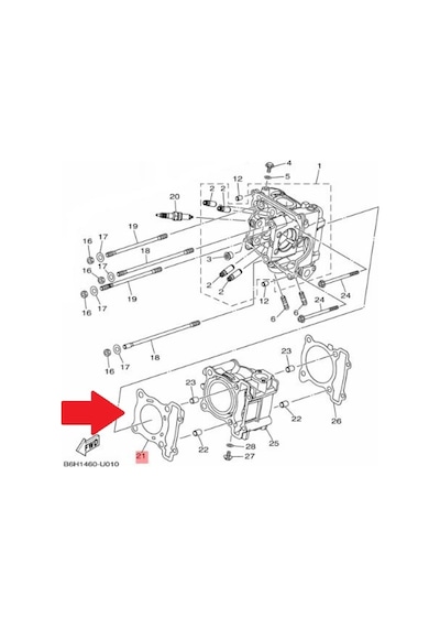 Yamaha Nmax 155 Or.  Silindir Üst Conta 2Dp-E1181-00 553883683