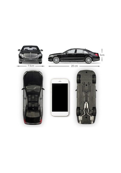 Welly Mercedes S-class 1 24 Siyah Model Araba