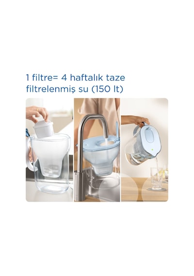 BRITA Style XL 1x Maxtra Pro All-In-1 Filtreli Su Arıtma Sürahisi  - Gri 3,6 lt