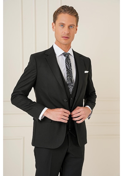 Efor Slim Fit Siyah Klasik Takım Elbise Tk 896 Siyah