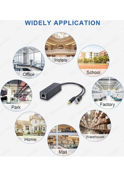 IP Kameralar için Aktif POE Splitter Adaptörü IEEE 802.3af/at Uyu