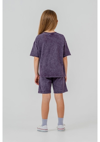U.S. Polo Assn. U.s Polo Assn. Kız Çocuk Mor Bermuda Takım 5274-50225 Mor
