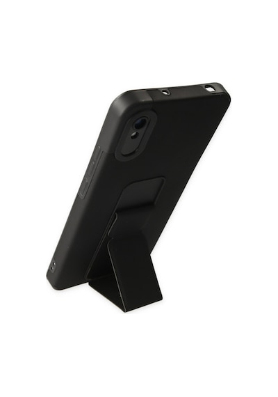 Redmi 9a Kılıf Mega Standlı Silikon - Siyah Renk