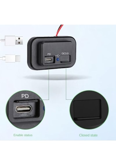 Usb Car Charger - Ucc-328 Qc Pd