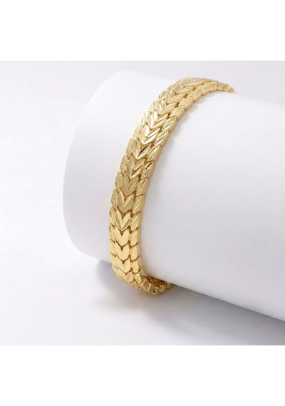 Premium Şık Ve Parlak Auris 24k Gold Kaplama 8 Mm Kadın Bijuteri Bileklik 3183kbv5d4 18cm Altın