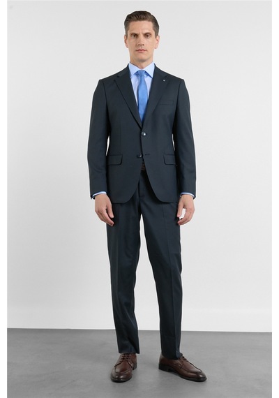 İmza Lacivert Mono Yaka Esnek Bel 6 Drop Comfort Fit Tam Astar Esnek Takım Elbise 1001260151