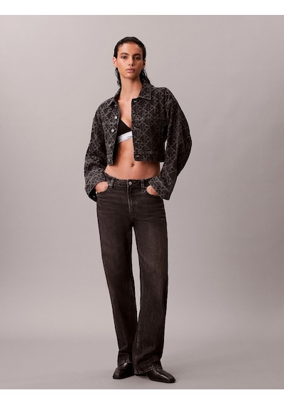 Calvin Klein Eklemli Detaylı Denim Kadın Siyah Ceket Lv047e621g-ycl Siyah