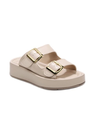 Aryan 83-608 Kadın Günlük Comfort Terlik Bej