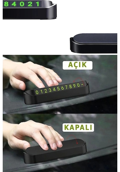 Araç Numaratörü Fosforlu Oto Numaratik Led Park Telefon Numarası Ford Fiesta Fiat Egea Renault Clio