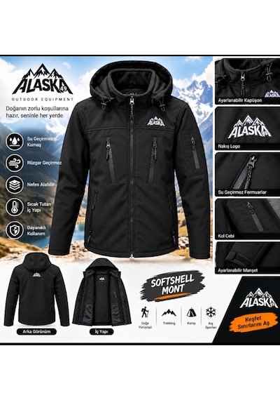 Alaska49 Softjel Mont Su İtici Siyah