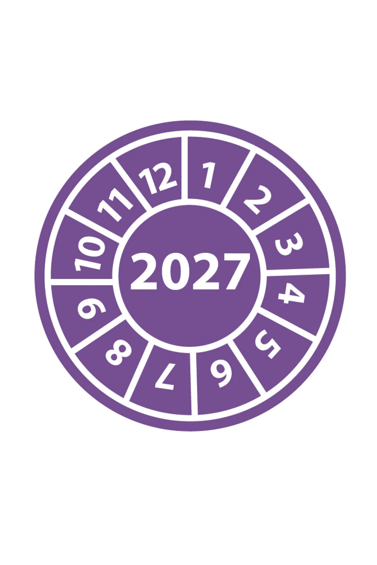 Yangın Tüpü Etiketi 2027 Mor Mor