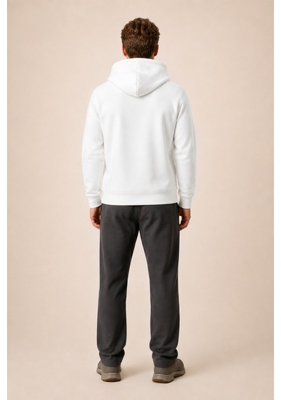 Redline Thenk Yeni Sezon Erkek Regular Fit Kapüşonlu Sweatshirt Beyaz