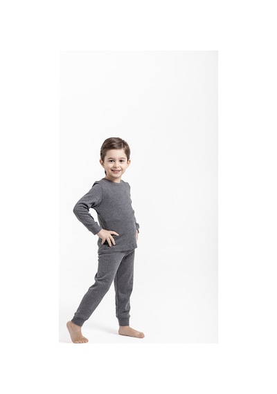 Oıl Company Unisex Esnek Örme Nefes Alabilir Kumaş Çocuk Termal İçlik Set Alt Üst Takım Antrasit-01 Oıl Company Unisex Esnek Örme Nefes Alabilir Kumaş Çocuk Termal İçlik Set Alt Üst Takım Antrasit-01