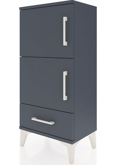 Arges Komodin 4 Raflı Tek Çekmeceli 2 Kapaklı 44x30x96 Antras... Antrasit Arges Komodin 4 Raflı Tek Çekmeceli 2 Kapaklı 44x30x96 Antras... Antrasit