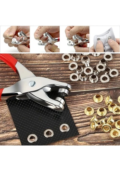 200 Adet Paslanmaz Çelik Metal Çıtçıt Düğme Ve Hobi Pense Seti Çıt Çıt Makinesi