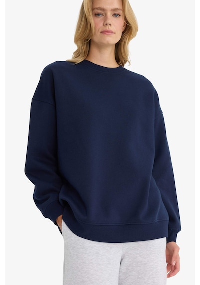 Defacto Oversize Geniş Kalıp Bisiklet Yaka Basic Düz Kalın Sweatshirt F9628ax25aunv251 Lacivert Defacto Oversize Geniş Kalıp Bisiklet Yaka Basic Düz Kalın Sweatshirt F9628ax25aunv251 Lacivert