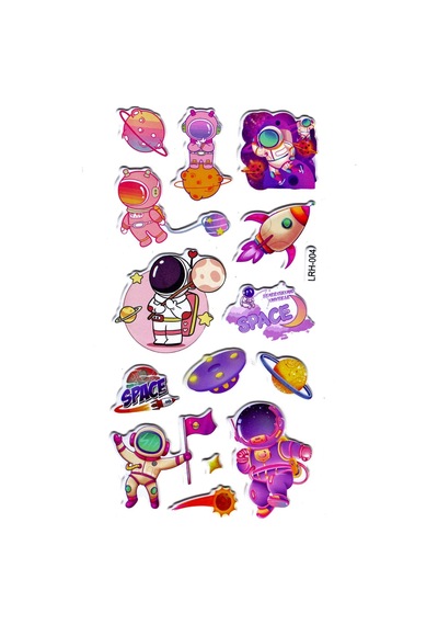 Sticker Kabartmalı Stiker Defter Planlayıcı Etiket Lrh004 -17x9 Cm- Space Astronot