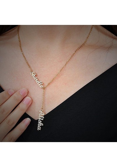 Gümüş 2 İsimli Tasarım Bayan Kolye Rose Gold
