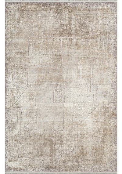 Matris Mı002b Bej Halı Modern Pamuk Taban Akrilik Tozuaz Salon Yatak Odası Koridor Halısı-1329
