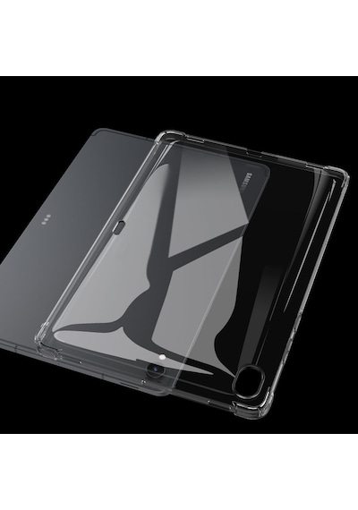 Samsung Galaxy Uyumlu Tab S11 İnç 2025 Kılıf Şeffaf Silikon Köşe Korumalı Clear Darbe Emici Arka Kapak Arka Kapak