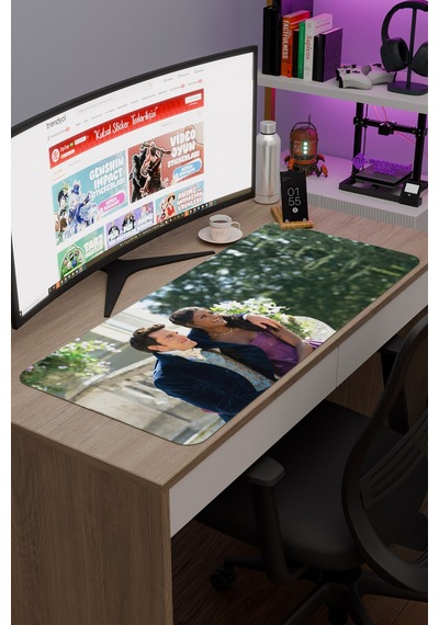 Bridgerton V3 90x40 Xxl Gaming Kauçuk Kaymaz Taban Mouse Pad Fare Altlığı