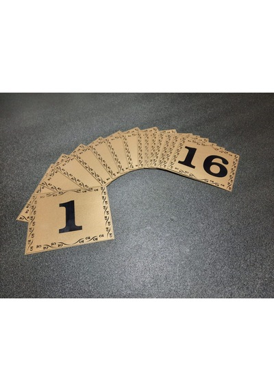 Kapı Numarası 10X12 Cm Yapışkanlı No 1'Den 16 E
