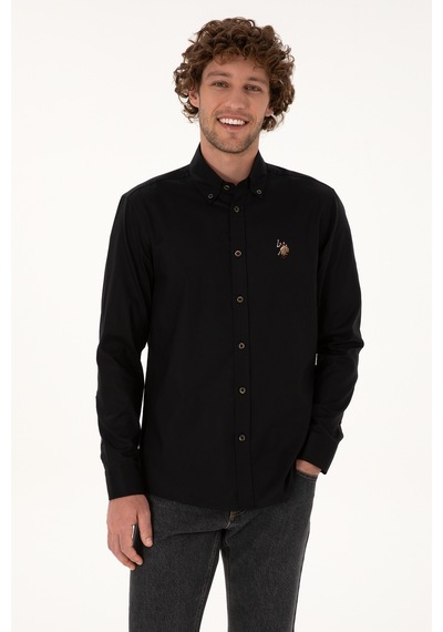 U.s. Polo Assn. Erkek Siyah Gömlek Basic 50307676-vr046 Siyah