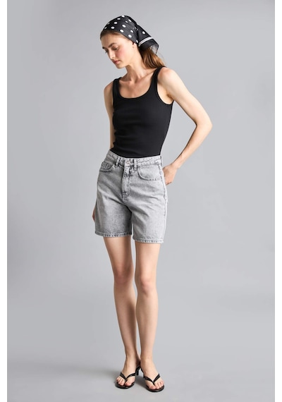Defacto Jean Bermuda Şort H0663ax26hsnm55 Gri-nm55
