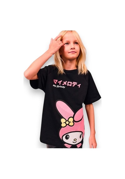 Sea Bubbles Kuromi Kız Çocuk Tişört St08782 Siyah