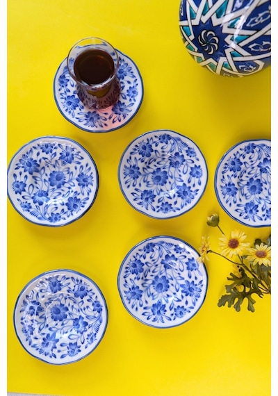 Jamuor Mess Fulya Porselen Çay Tabak Takımı 12cm 6 Parça