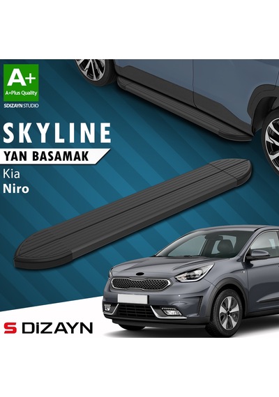 S-dizayn Kia Niro Skyline Siyah Yan Basamak 183 Cm 2017 Üzeri A+ Kalite