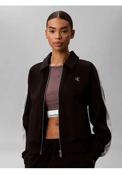 Calvin Klein Ls Monogram French T, Ub1 Siyah Kadın Ceket