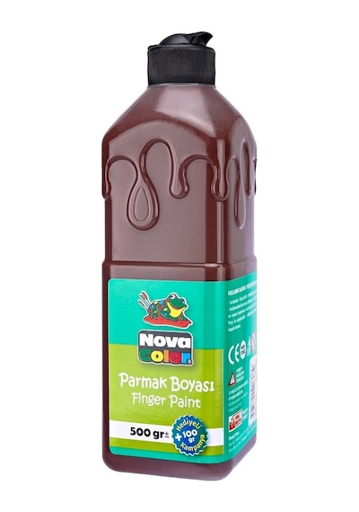 Nova Color Nc-376 Kahverengi Parmak Boyası 500 Gr Renkli Boyalar İçin Kullanıma Uygun Karışık