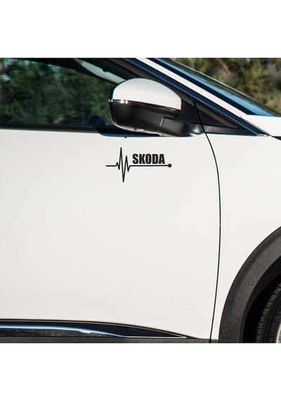 Skoda Felicia Sticker Sol Sağ Yan Ayna Altı Araç Markalı Sticke