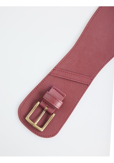 Jimmy Key Bordo Asimetrik Tokalı Kemer 6sw417618562