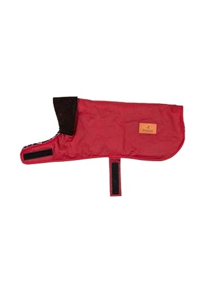 Stuf&co Köpek Montu, Su Ve Rüzgar Geçirmez, İthal Waxed Cotton Kumaştan Üretilmiş Kırmızı, Medium Acı Biber