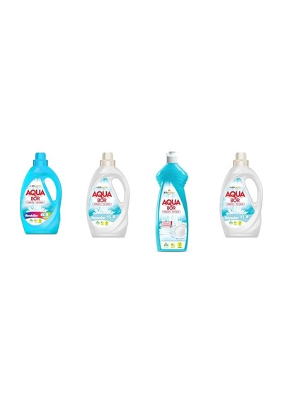 Aquabor Doğal Mineralli Sıvı Renkliler + Sıvı Beyaz + Elde Bulaşık + Sıvı Beyaz 4 Lü Set