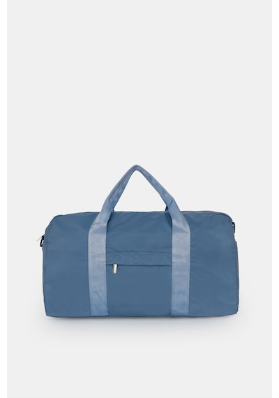 İcone Bag Kadın & Erkek Spor Çantası, Paraşüt Kumaş Önü Cepli Unisex Spor Fitness Gym Çantası Mavi