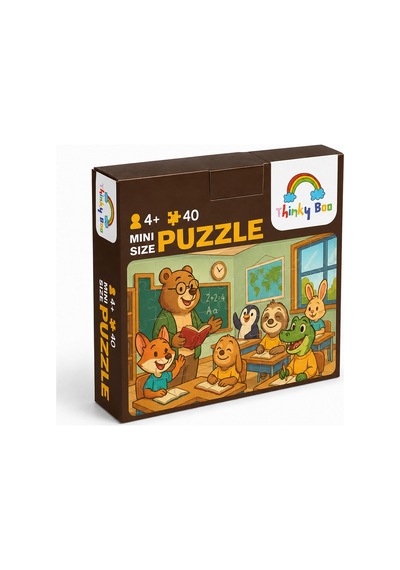 Çalışkan Sınıf Mini Puzzle 40 Parça 3-7 Yaş Eğitici Çocuk Puzzle Yapboz