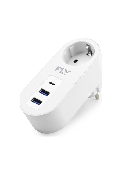 Topraklı Termal Akım Korumalı Priz Adaptörü 2 Usb 1 Type-c 3400-01 Evimdeyokyok