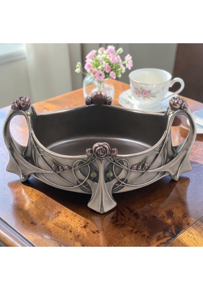 Dekoratif Çiçekli Bowl Wise Veronese Mitolojik Tasarım Poliresin Vazo & Kase 31,5 Cm .