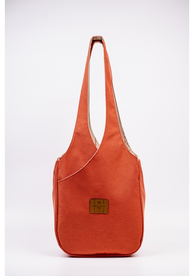 Fabric Craft Bag Omuz Çantası Duck Kumaş Astarlı Büyük Boy Günlük Tote Kırmızı