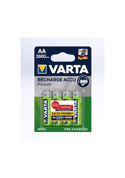 Varta 5716 2600 mAh AA Ni-MH Şarj Edilebilir Kalem Pil 4'lü