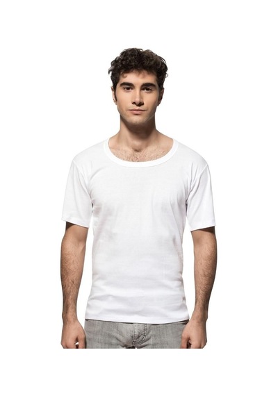 Özkan Underwear 6 Lı Paket Özkan Erkek Ribana Kısa Kol Bisiklet Yaka Atlet 0115
