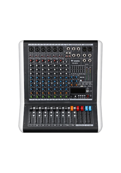Westa Wm-8pmx 2x400w 8 Kanal Power Mikser Usb, Bluetooth 32dsp Dijital Profesyonel Ses Mikseri