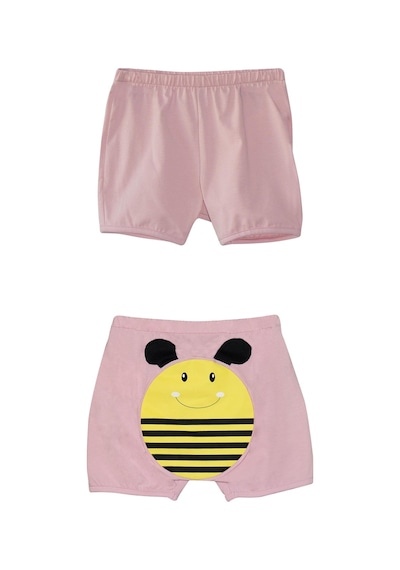 Lovetti Pudra Pembe Kız Çocuk Arı Baskılı Şort 9440P017 Pembe